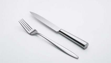 Silver knife and plug on a clean surface, suitable for kitchen use,