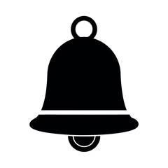 Notification Bell Black Silhouette Vector Illustration