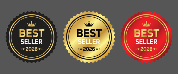 Best seller badge 2026 vector