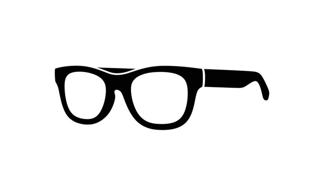 glasses on white background