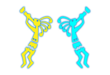 Tribal Dance Figure Icon for Cultural Art, Festival Poster and Ethnic Design PNG