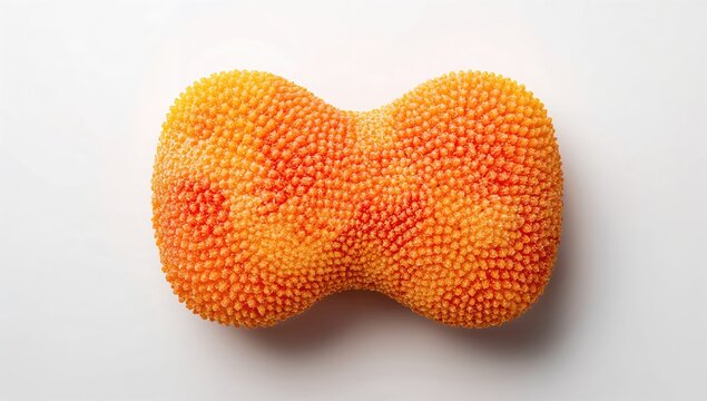 Close-up of a porous sponge surface, hydroscopic properties enhance absorbency