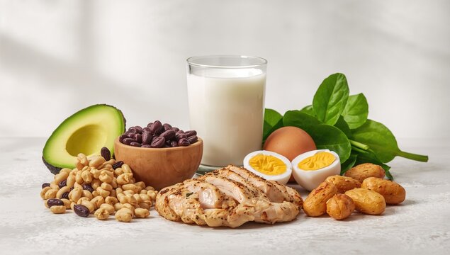 Natural food sources of lysine include high protein foods like beans, chicken, milk, and spinach, protein-rich meal