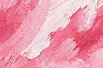 Fototapeta premium Abstract artwork showcasing textured, pink-and-white brushstrokes blending across a surface