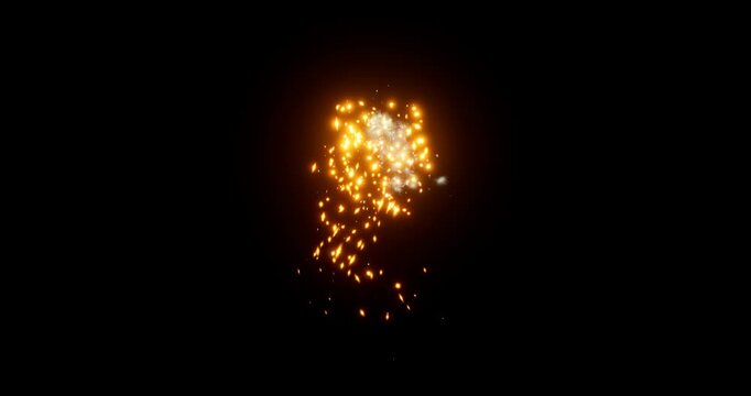 magic spore effect on black background