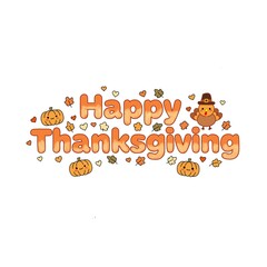Thanksgiving with pumpkin text