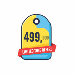 Bold Price Tag Design With $499.00 Headline