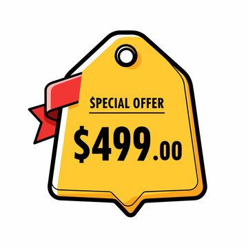 $499 USD sticker vector illustration
