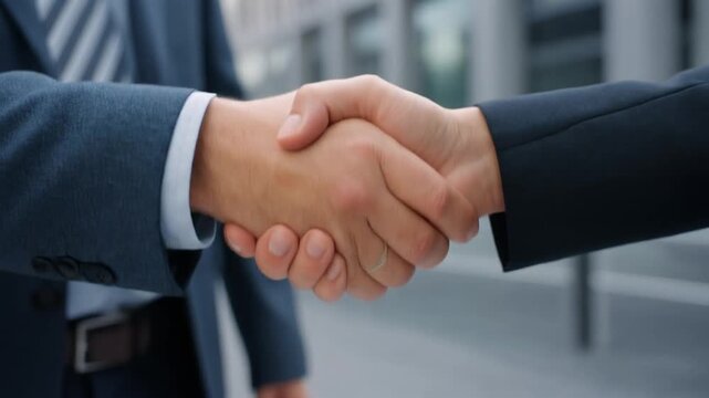 Close up hands business people shaking successful corporate partnership dealand opportunity in agreement professional greeting meeting colleagues partners