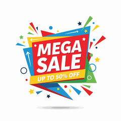 Discount tag chat speech bubble. Final sale flag ribbon. Up to 50 percent discount. Sale offer price sign. Special offer symbol. Save 50 percentages. 3d sparkle stars speech bubble. Vector