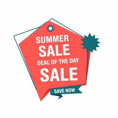Summer sale label, red sale labels