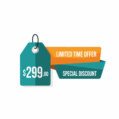 Vector price tags $299,00