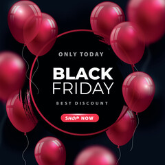 realistic black friday concept vector design illustration