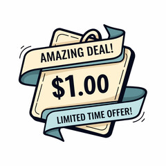 Only $1.00 Best Price Tag Sticker Graphic