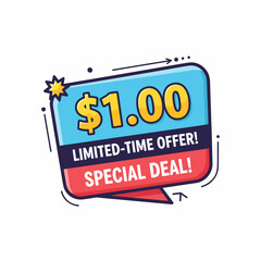 $1.00 Price tag icon