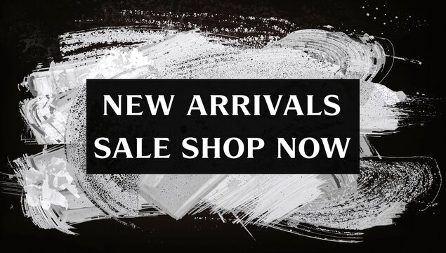 White brush strokes on a black background, artistic design for a modern aesthetic