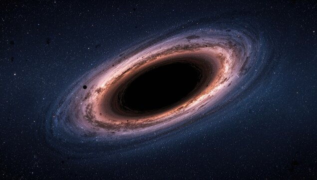 Wallpaper depicting a black hole from science fiction, showcasing the beauty of space, editorial header background