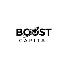 Boost Capital logo with rocket orbiting the OO in BOOST.