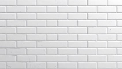 Fototapeta premium Seamless plain white subway-style tile texture backdrop, suitable for editorial headers