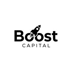 Boost Capital logo with rocket ship icon for business growth.