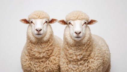 Obraz premium Sheep grazing in a field, highlighting natural fiber-rich food source