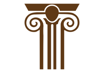 Set Stylized  Ionic Column logo PNG, Pillar Logo Template for Lawyer Firm Transparent Background