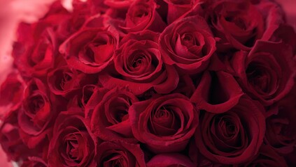 Fototapeta premium Closeup of rose petals, delicate texture for floral backgrounds