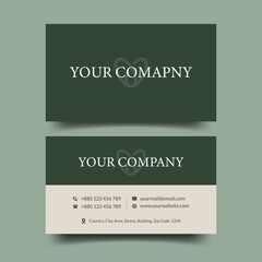 Modern business card design template with clean vector layout