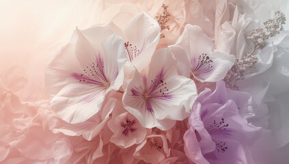 White and purple blooms display their beauty, a vibrant addition to floral arrangements