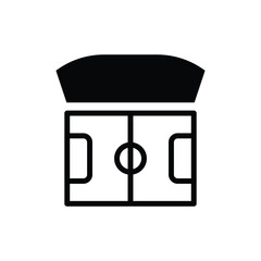 Simple Icon of a Sports Stadium or Arena. Soccer and Sport Line Icon. Isolated Vector Clip Art.