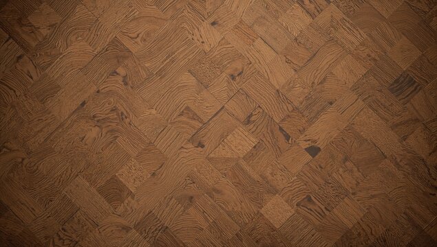 Elegant wooden parquet as a stylish canvas for decoration and display