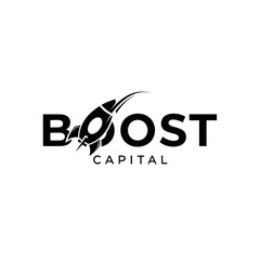 Boost Capital Rocket Logo Design.