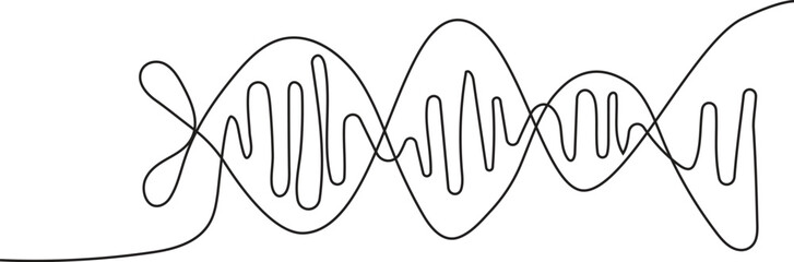 Line Art of the DNA Double Helix