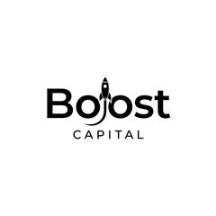 Bojost Capital Logo with Rocket Symbol.