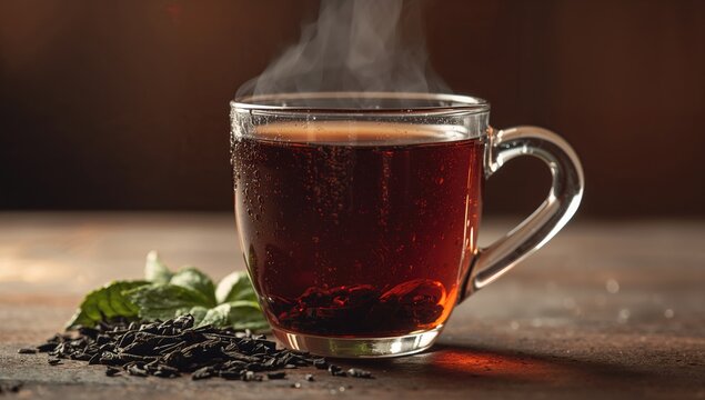 A cup filled with black tea, rich in antioxidants, World Tea Day