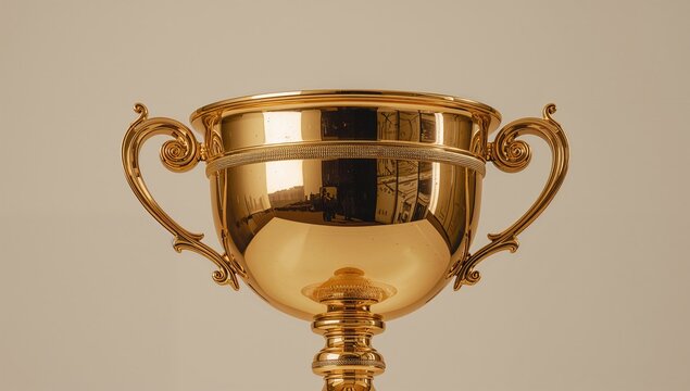 Upper section of a tennis trophy, symbolizing achievement in sports, competition