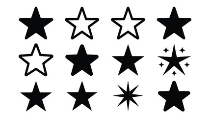 Celebrate success with a constellation of star shapes, perfect for awards, ratings, or holiday designs that shine with creativity and a touch of magic