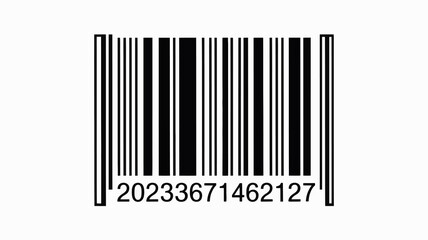 Universal product barcode for retail inventory management, product identification, and e-commerce tracking on a clean background.
