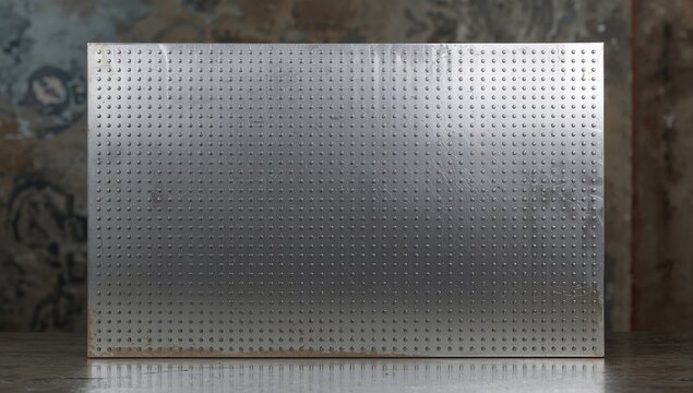 Metallic surface with rivets, functional backdrop for industrial design and layout