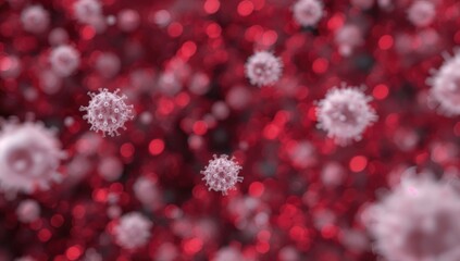 Mixed stage white blood cells against a backdrop of red cells, illustrating leukemia awareness