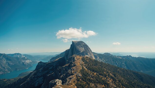 Summit of a mountain, erosion risk