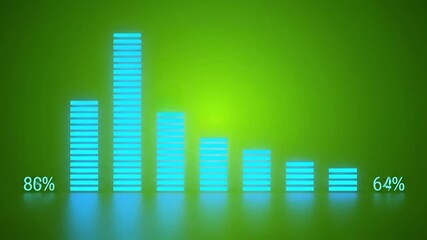 Dynamic bar graph animation showcasing growth, progress, and statistical representation - Powered by Adobe