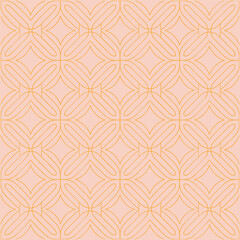 Light Peach Background with Orange Outline Geometric Pattern seamless texture