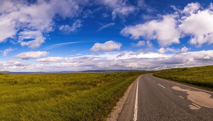 Fototapeta premium Scenic pathway leading to Lake Abraham, erosion risk
