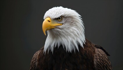 Obraz premium Portrait of an American bald eagle, symbol of resilience