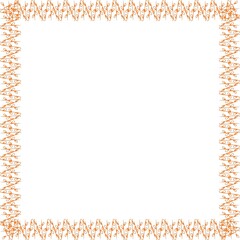 Simple Square Frame with White Background, Unique Frame, Border Frame and Unique Photo Frame, Orange Color Amazing Square Frame