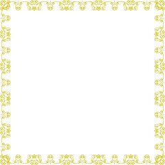 Obraz premium Simple Square Frame with White Background, Unique Style Frame, Border Frame and Unique Photo Frame, Golden Amazing Square Frame