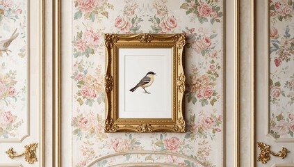 Vintage Victorian pastel floral wallpaper, ideal backdrop for editorial designs