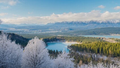 Fototapeta premium Enchanting view over Vrazje lake, reflecting natural beauty and tranquility