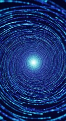 Obraz premium Blue light streaks forming a swirling vortex image